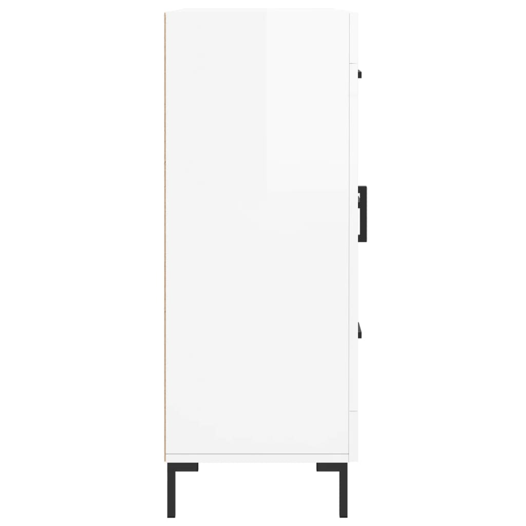 vidaXL Dressoir 69,5x34x90 cm bewerkt hout wit