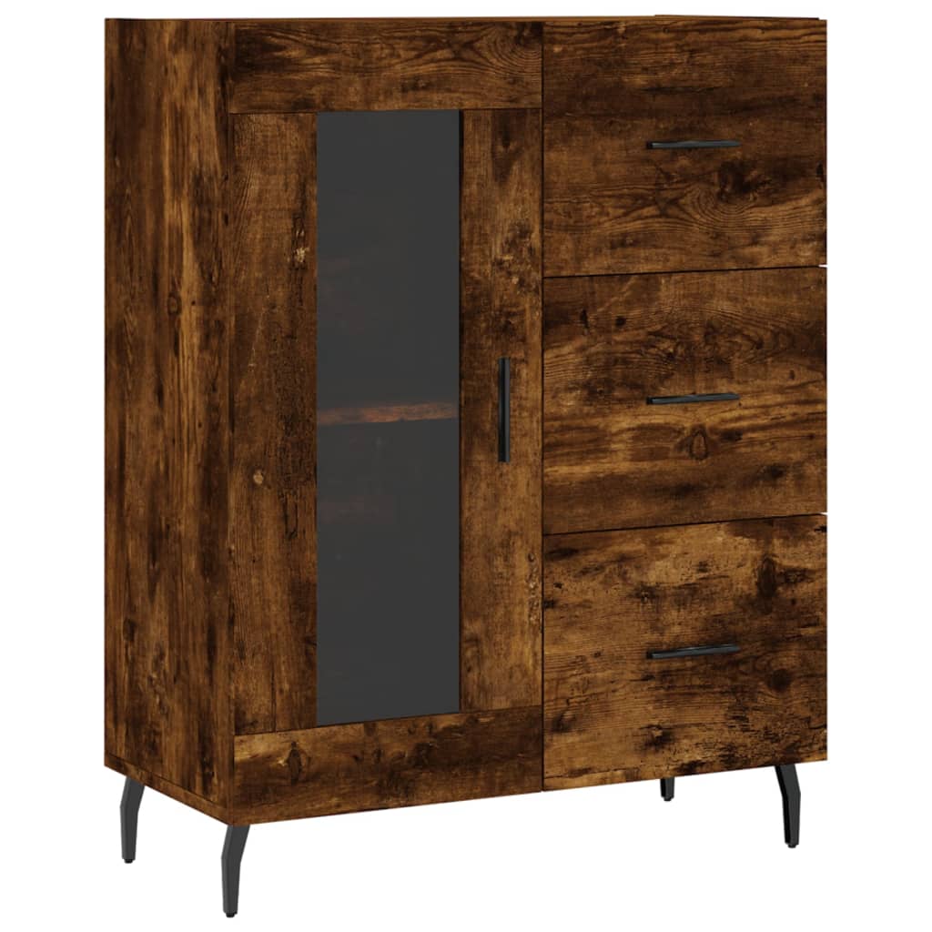 vidaXL Dressoir 69,5x34x90 cm bewerkt hout wit