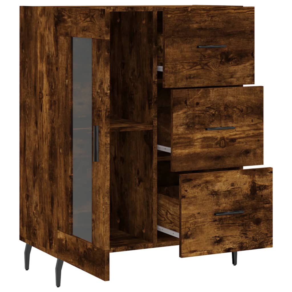 vidaXL Dressoir 69,5x34x90 cm bewerkt hout wit