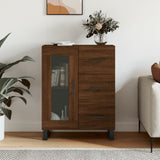 vidaXL Dressoir 69,5x34x90 cm bewerkt hout hoogglans wit