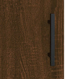 vidaXL Dressoir 69,5x34x90 cm bewerkt hout hoogglans wit