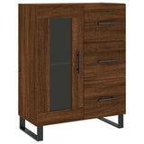 vidaXL Dressoir 69,5x34x90 cm bewerkt hout hoogglans wit