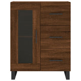 vidaXL Dressoir 69,5x34x90 cm bewerkt hout hoogglans wit
