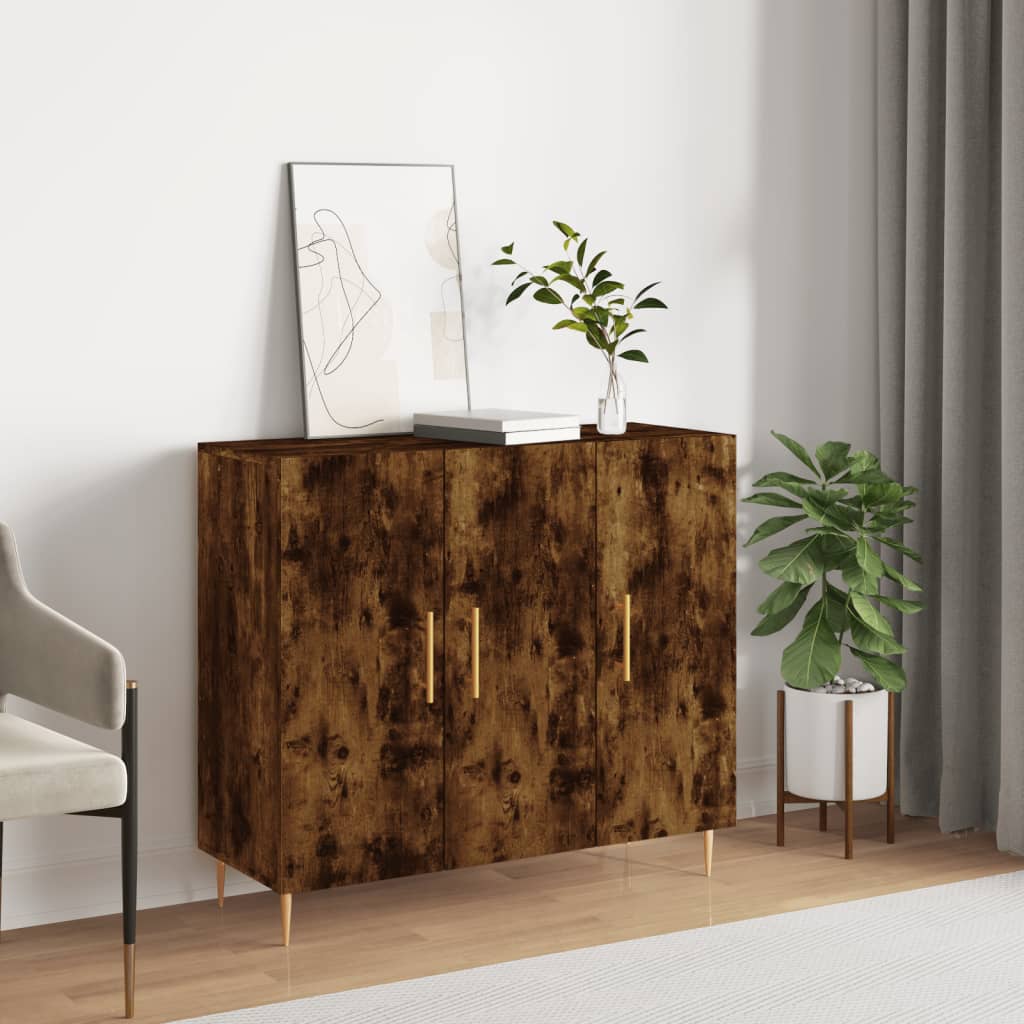 vidaXL Dressoir 90x34x80 cm bewerkt hout wit
