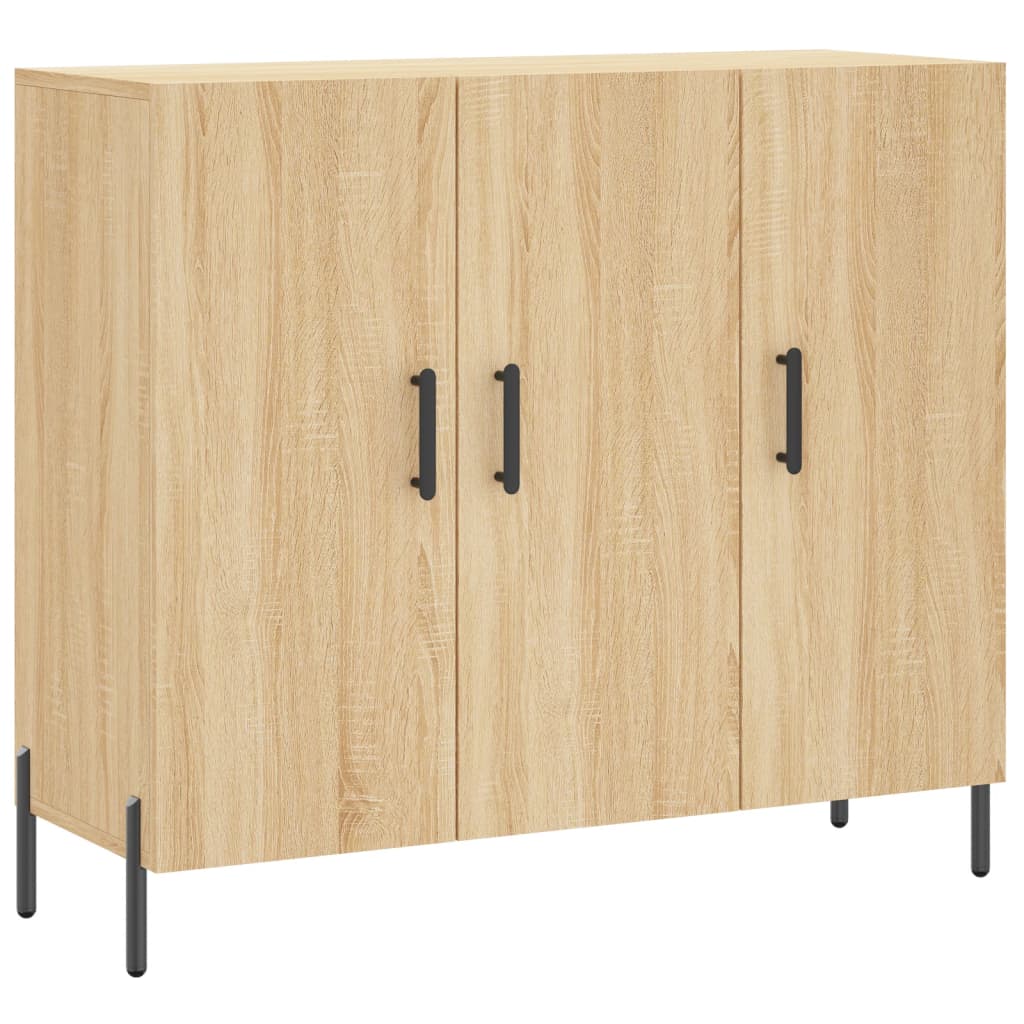 vidaXL Dressoir 90x34x80 cm bewerkt hout wit