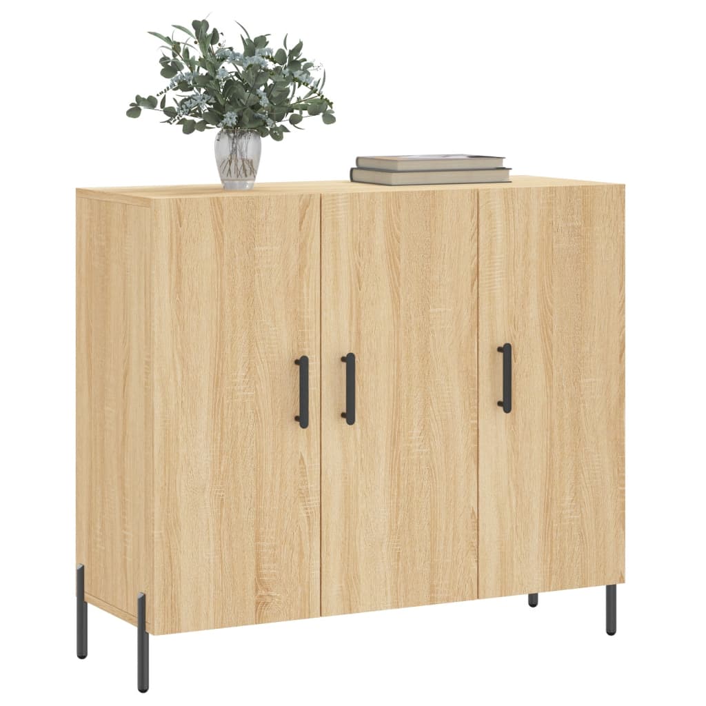 vidaXL Dressoir 90x34x80 cm bewerkt hout wit