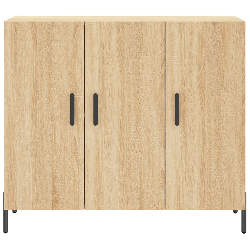vidaXL Dressoir 90x34x80 cm bewerkt hout wit