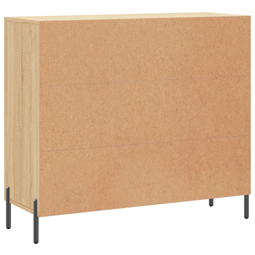 vidaXL Dressoir 90x34x80 cm bewerkt hout wit