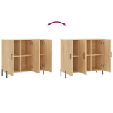 vidaXL Dressoir 90x34x80 cm bewerkt hout wit