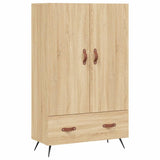 vidaXL Hoge kast 69,5x31x115 cm bewerkt hout wit