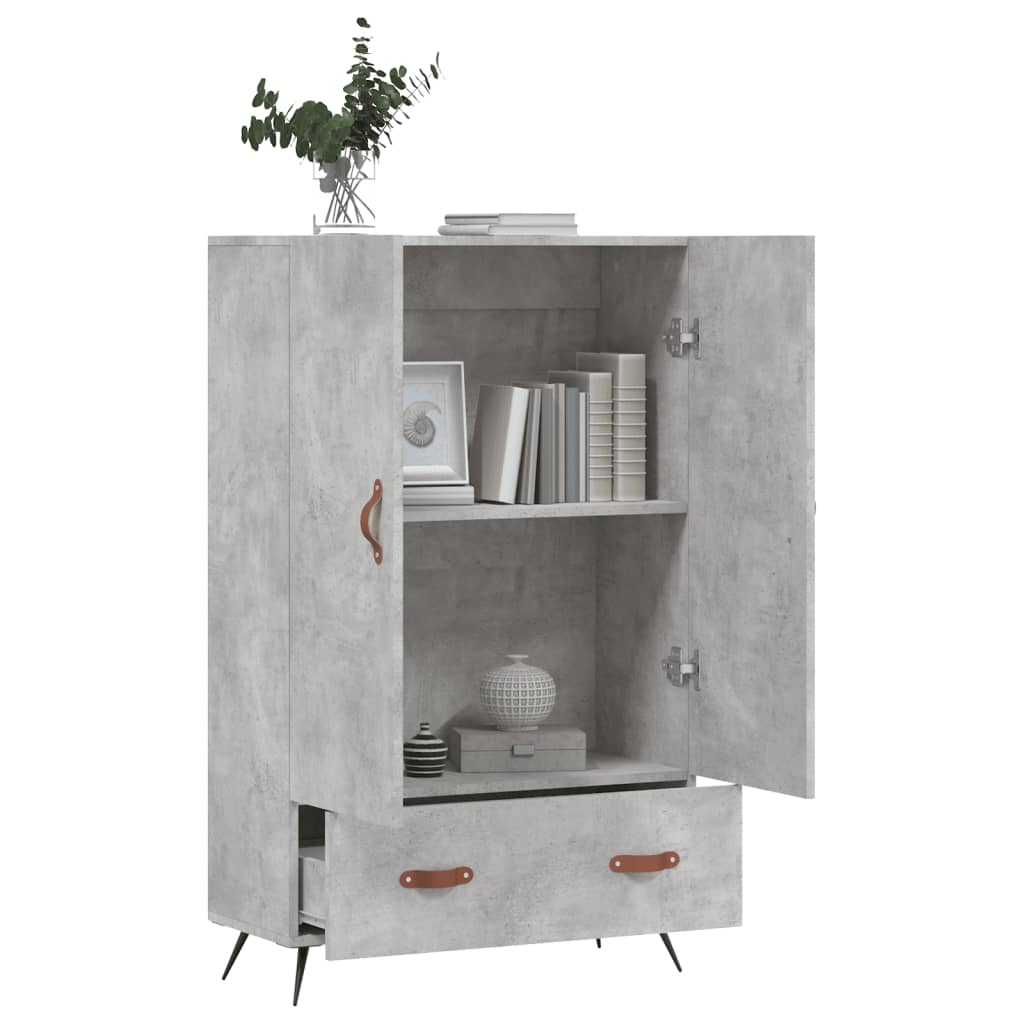 vidaXL Hoge kast 69,5x31x115 cm bewerkt hout wit