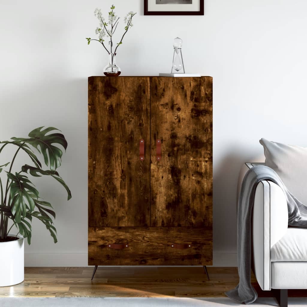 vidaXL Hoge kast 69,5x31x115 cm bewerkt hout wit