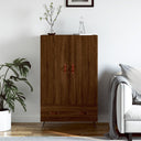 vidaXL Hoge kast 69,5x31x115 cm bewerkt hout wit