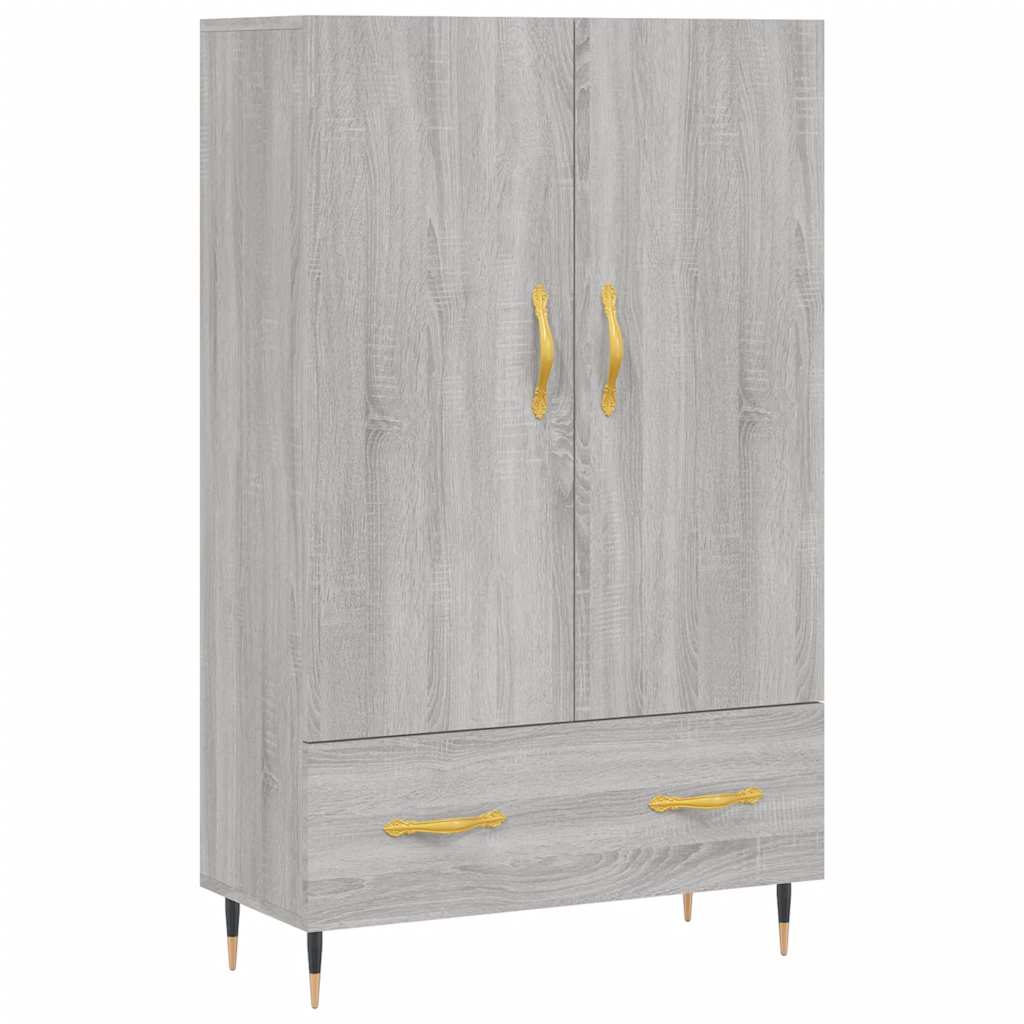 vidaXL Hoge kast 69,5x31x115 cm bewerkt hout betongrijs