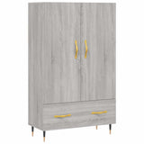 vidaXL Hoge kast 69,5x31x115 cm bewerkt hout betongrijs