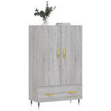 vidaXL Hoge kast 69,5x31x115 cm bewerkt hout betongrijs
