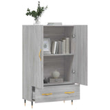 vidaXL Hoge kast 69,5x31x115 cm bewerkt hout betongrijs