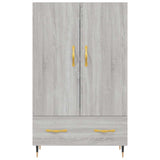 vidaXL Hoge kast 69,5x31x115 cm bewerkt hout betongrijs