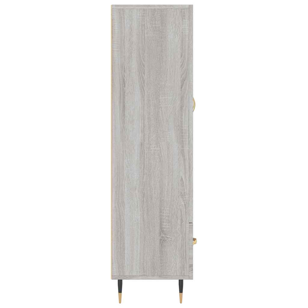 vidaXL Hoge kast 69,5x31x115 cm bewerkt hout betongrijs