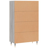 vidaXL Hoge kast 69,5x31x115 cm bewerkt hout betongrijs