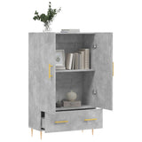vidaXL Hoge kast 69,5x31x115 cm bewerkt hout betongrijs