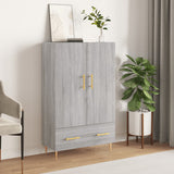 vidaXL Hoge kast 69,5x31x115 cm bewerkt hout betongrijs