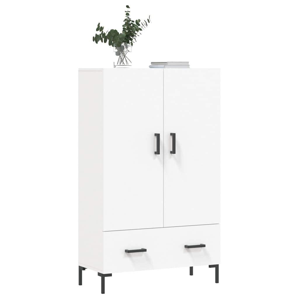 vidaXL Hoge kast 69,5x31x115 cm bewerkt hout wit