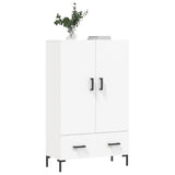 vidaXL Hoge kast 69,5x31x115 cm bewerkt hout wit