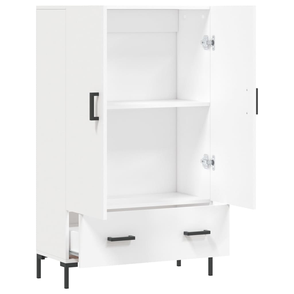 vidaXL Hoge kast 69,5x31x115 cm bewerkt hout wit