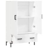 vidaXL Hoge kast 69,5x31x115 cm bewerkt hout wit
