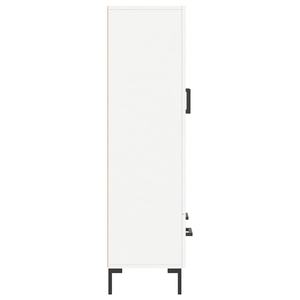 vidaXL Hoge kast 69,5x31x115 cm bewerkt hout wit