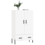 vidaXL Hoge kast 69,5x31x115 cm bewerkt hout wit