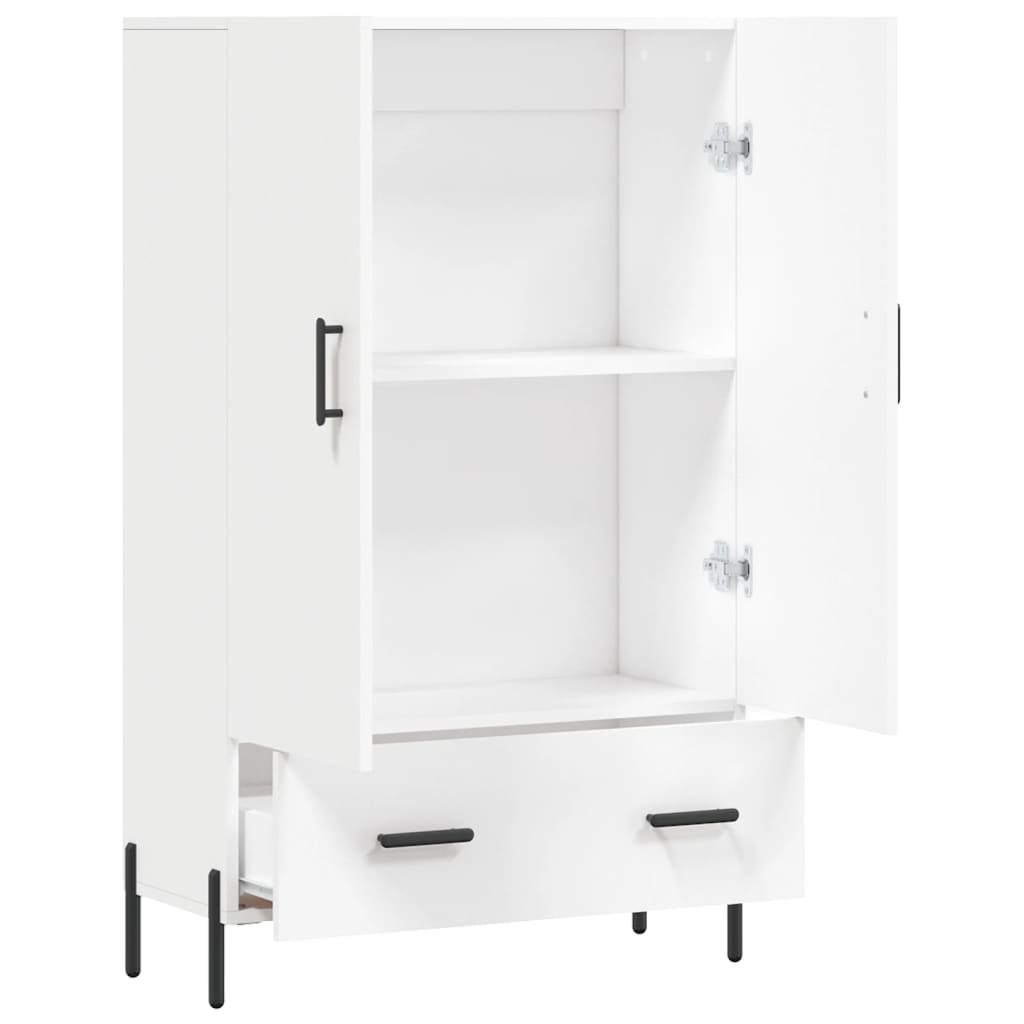 vidaXL Hoge kast 69,5x31x115 cm bewerkt hout wit