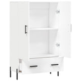 vidaXL Hoge kast 69,5x31x115 cm bewerkt hout wit
