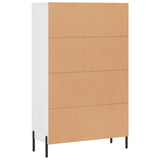vidaXL Hoge kast 69,5x31x115 cm bewerkt hout wit