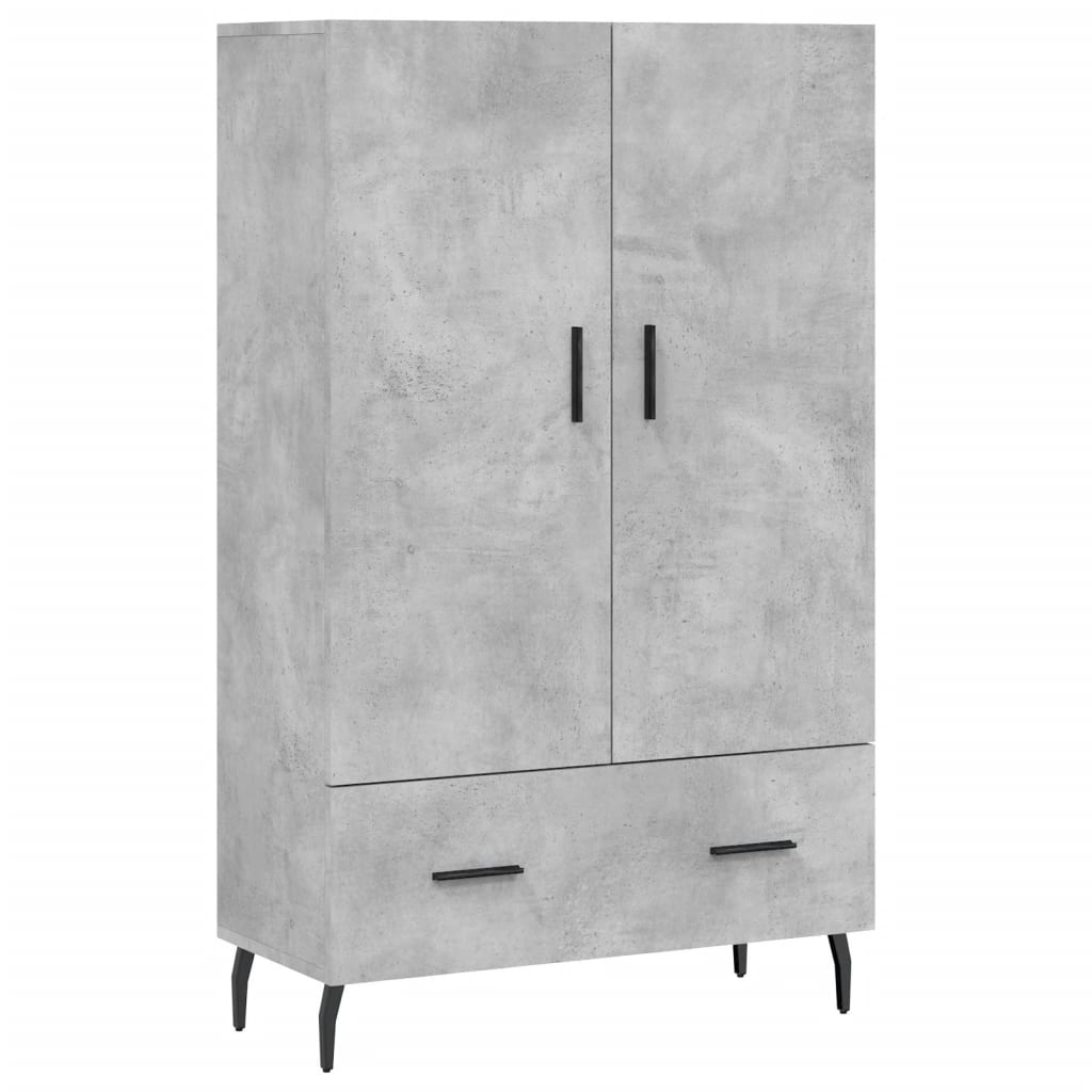 vidaXL Hoge kast 69,5x31x115 cm bewerkt hout betongrijs