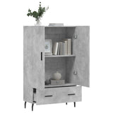 vidaXL Hoge kast 69,5x31x115 cm bewerkt hout betongrijs