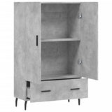 vidaXL Hoge kast 69,5x31x115 cm bewerkt hout betongrijs