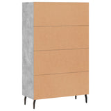 vidaXL Hoge kast 69,5x31x115 cm bewerkt hout betongrijs