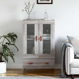 vidaXL Hoge kast 69,5x31x115 cm bewerkt hout wit