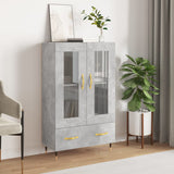 vidaXL Hoge kast 69,5x31x115 cm bewerkt hout wit