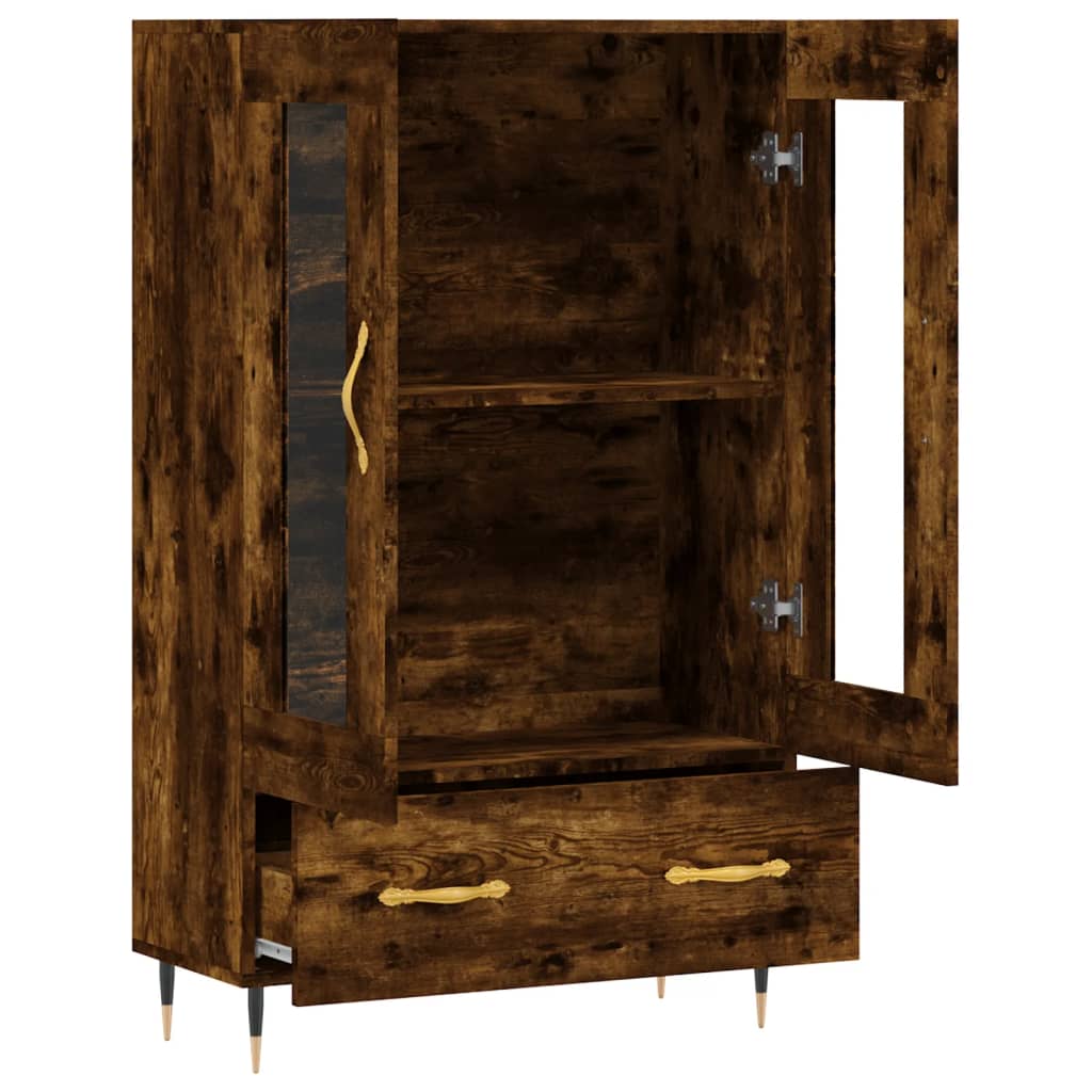 vidaXL Hoge kast 69,5x31x115 cm bewerkt hout wit