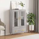 vidaXL Hoge kast 69,5x31x115 cm bewerkt hout wit
