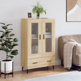 vidaXL Hoge kast 69,5x31x115 cm bewerkt hout wit
