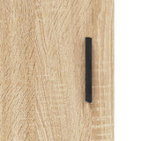 vidaXL Hoge kast 69,5x31x115 cm bewerkt hout wit