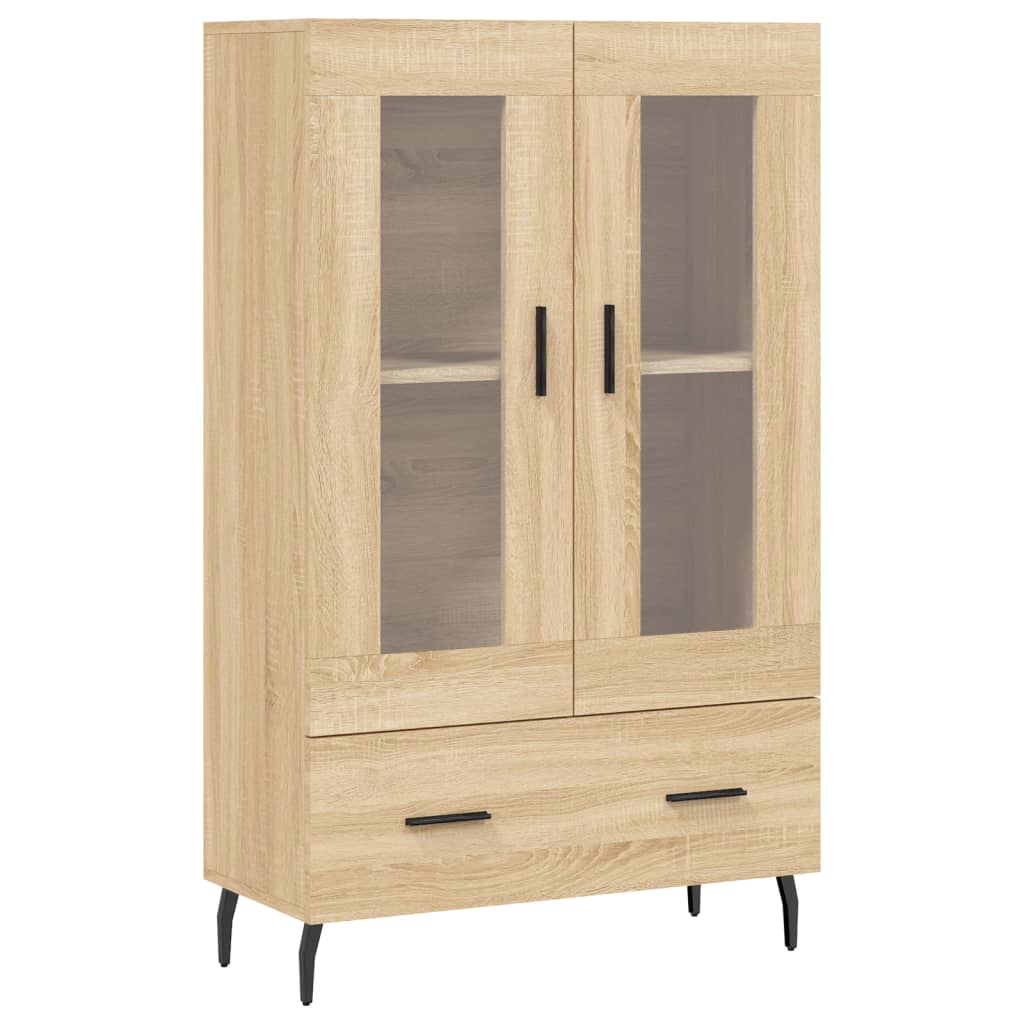 vidaXL Hoge kast 69,5x31x115 cm bewerkt hout wit
