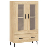 vidaXL Hoge kast 69,5x31x115 cm bewerkt hout wit