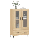 vidaXL Hoge kast 69,5x31x115 cm bewerkt hout wit