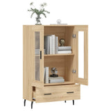 vidaXL Hoge kast 69,5x31x115 cm bewerkt hout wit