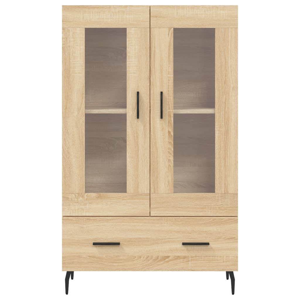 vidaXL Hoge kast 69,5x31x115 cm bewerkt hout wit